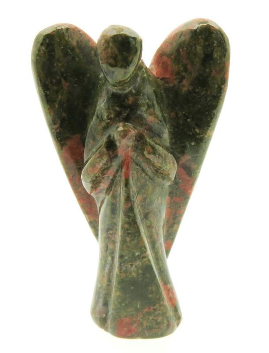 1.5 Inch Tall Unakite Carved Gemstone Angel