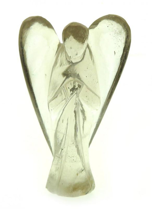 1.5 Inch Tall Smoky Quartz Carved Gemstone Angel