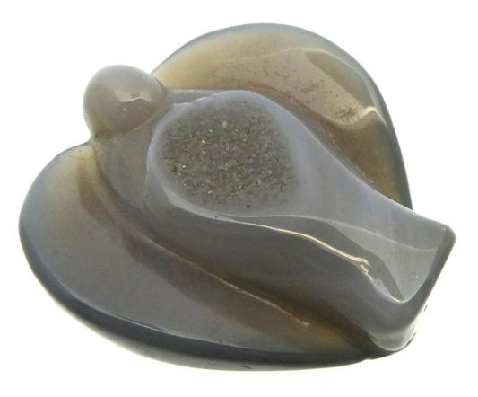 Druzy Agate Laying Carved Gemstone Angel 01