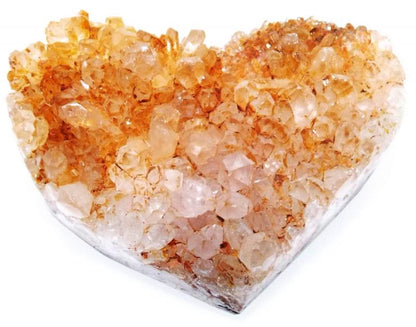 Natural Quartz Gemstone Cluster Heart Specimen 12