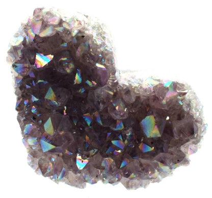 Amethyst Aura Gemstone Cluster Heart Specimen 07