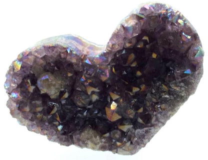 Amethyst Aura Gemstone Cluster Heart Specimen 08