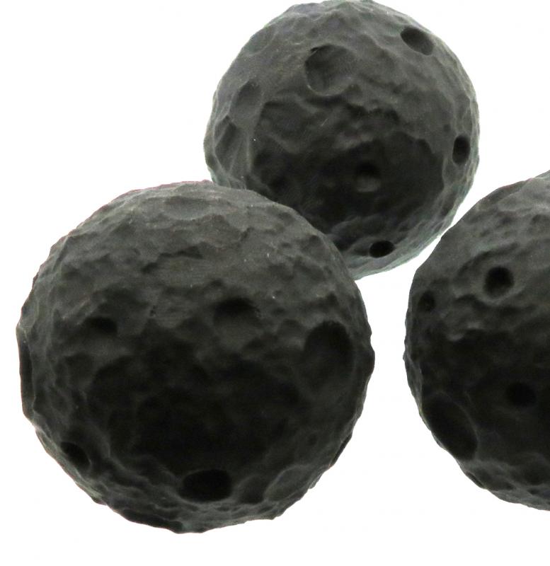 2 inch Diameter Carved Black Obsidian Moon Sphere