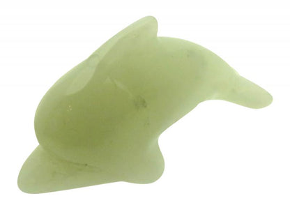 Small Jade Carved Gemstone Dolphin