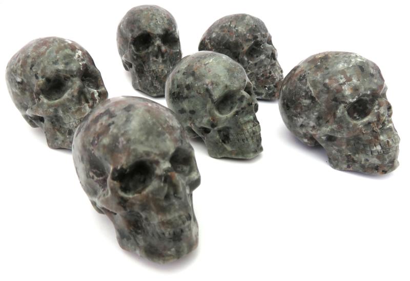 Yooperlite Firestone Carved Gemstone Skull