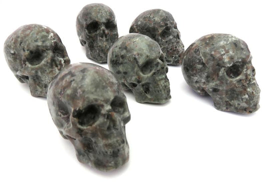 Yooperlite Firestone Carved Gemstone Skull