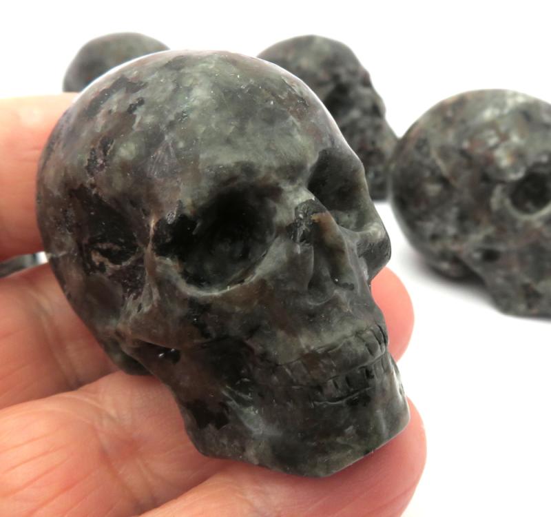 Yooperlite Firestone Carved Gemstone Skull