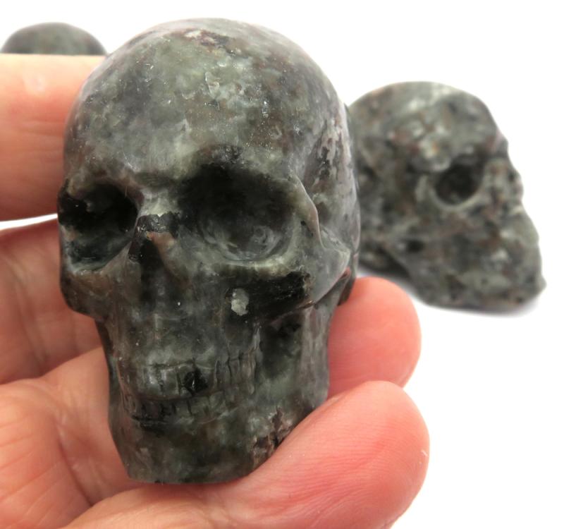 Yooperlite Firestone Carved Gemstone Skull
