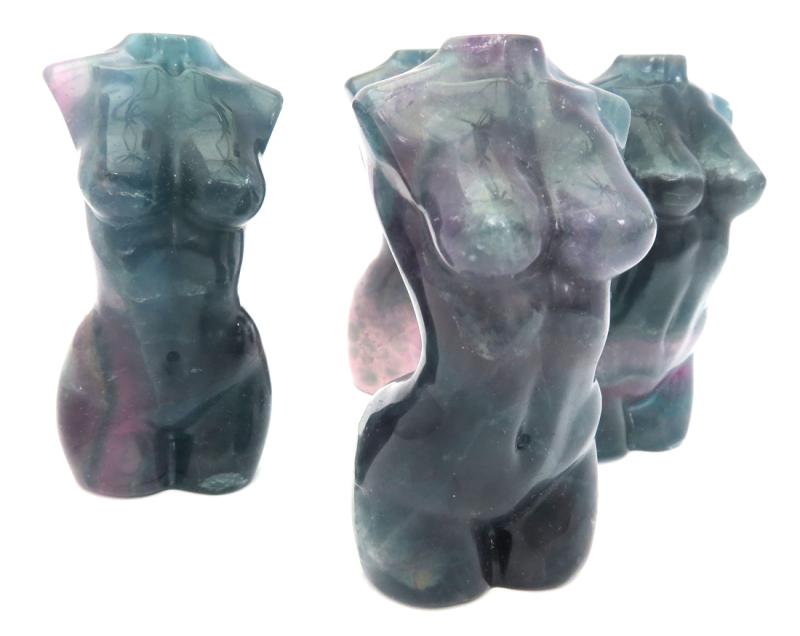 Fluorite Gemstone Carved Goddess