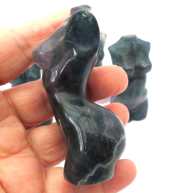 Fluorite Gemstone Carved Goddess