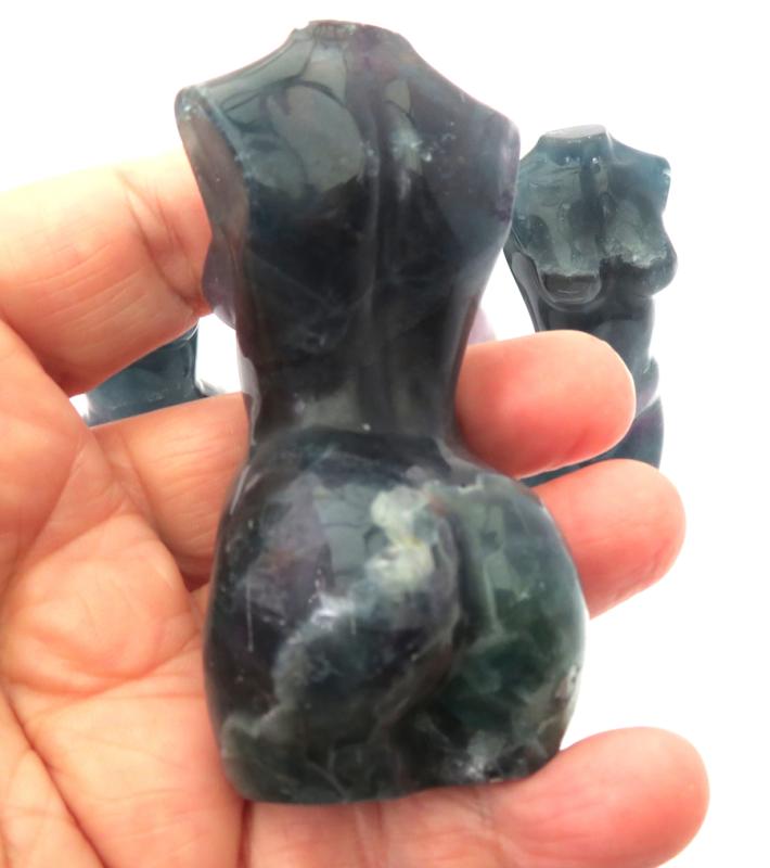 Fluorite Gemstone Carved Goddess