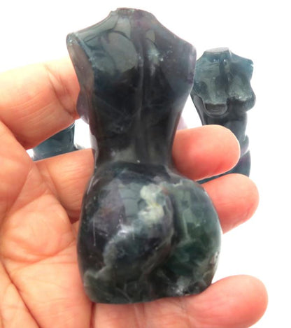 Fluorite Gemstone Carved Goddess
