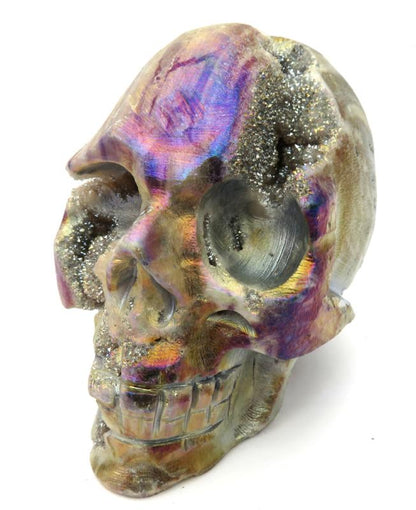 Druzy Agate Aura Skull 02