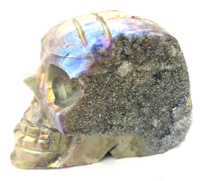 Druzy Agate Aura Skull 03