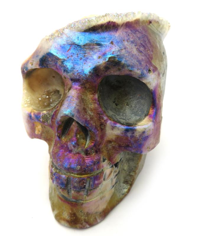 Druzy Agate Aura Skull 04