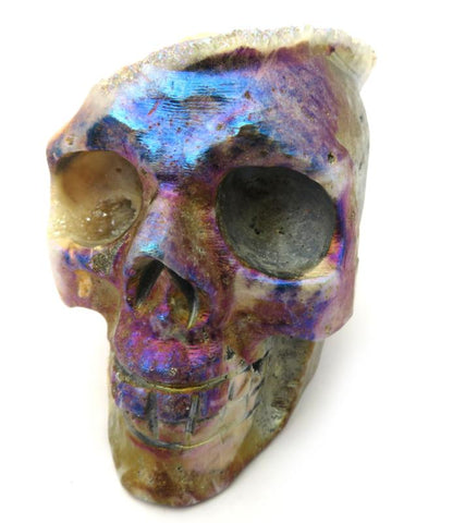 Druzy Agate Aura Skull 04