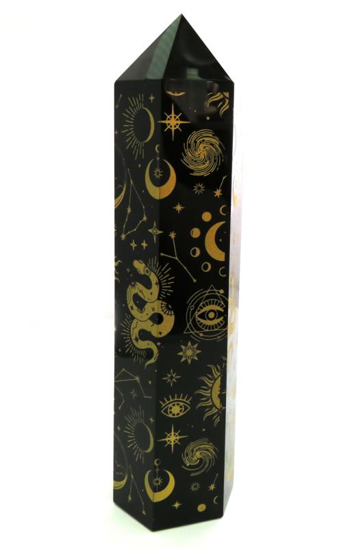 Obsidian Gemstone Mystical Tower 01