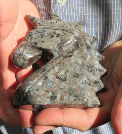 Yooperlite Firestone Carved Gemstone Unicorn