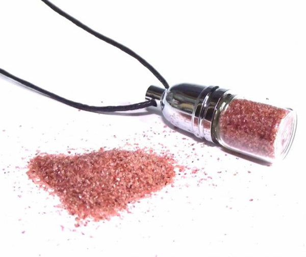Garnet Mojo Bottle Pendant