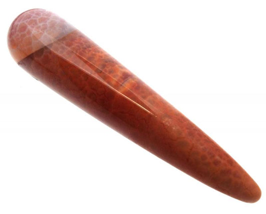 Fire Agate 75mm Gemstone Wand
