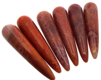 Fire Agate 75mm Gemstone Wand