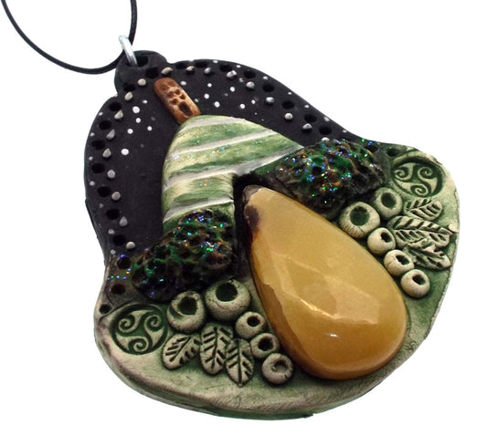 Ceramic Sacred Tor with Septarian Wall Art 48