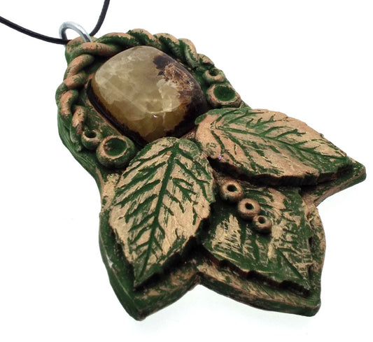 Ceramic Leaves with Septarian Wall Art 61