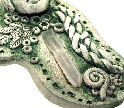 Ceramic Goddess with Quartz Point Wall Art 11