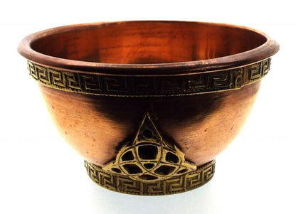 Copper Triquetra Altar Bowl