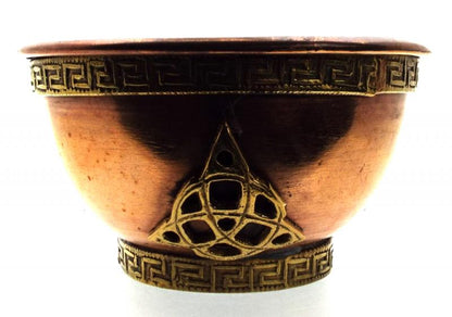 Copper Triquetra Altar Bowl