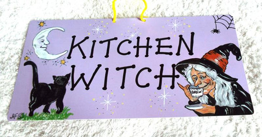 Witchy Hanging Sign Kitchen Witch