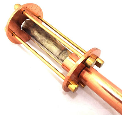 Smoky Citrine Quartz Wood and Copper Wand