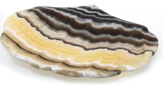 Mexican Onyx Scalloped Altar Dish 04
