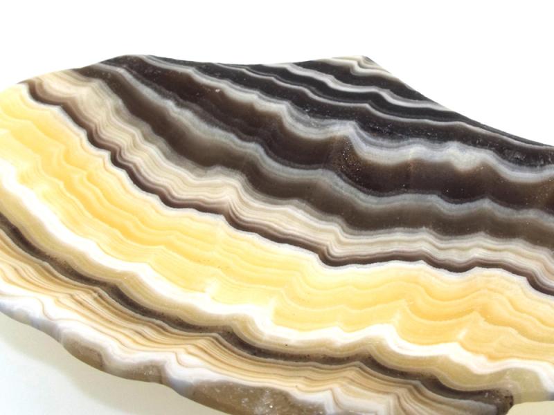 Mexican Onyx Scalloped Altar Dish 04
