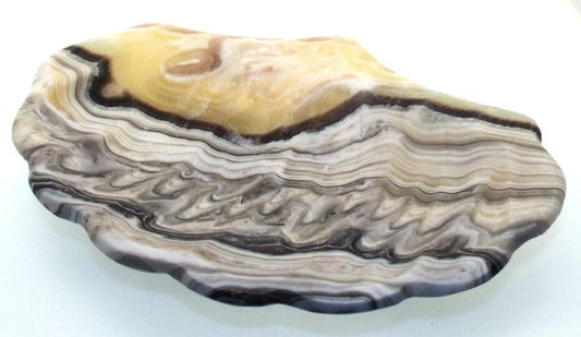 Mexican Onyx Scalloped Altar Dish 07