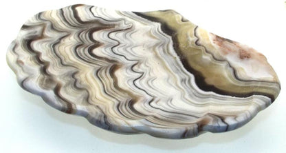 Mexican Onyx Scalloped Altar Dish 09