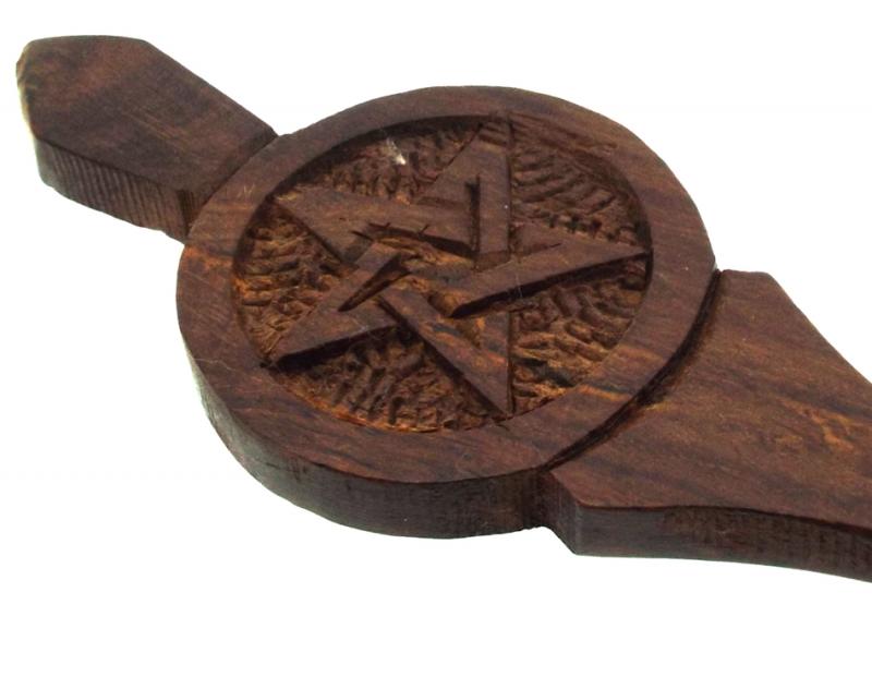 Wooden Pentacle Ritual Altar Spoon