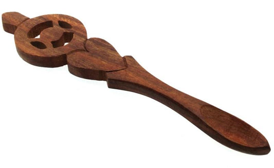 Wooden Triple Moon Ritual Altar Spoon