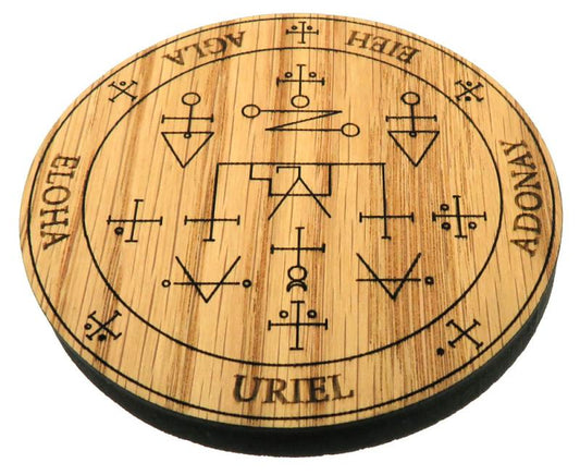 Oak Veneer Angel Uriel Crystal Grid Board