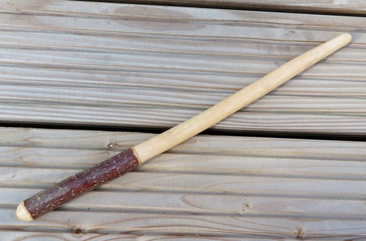 Hand Carved Wooden Rowan Wand 02