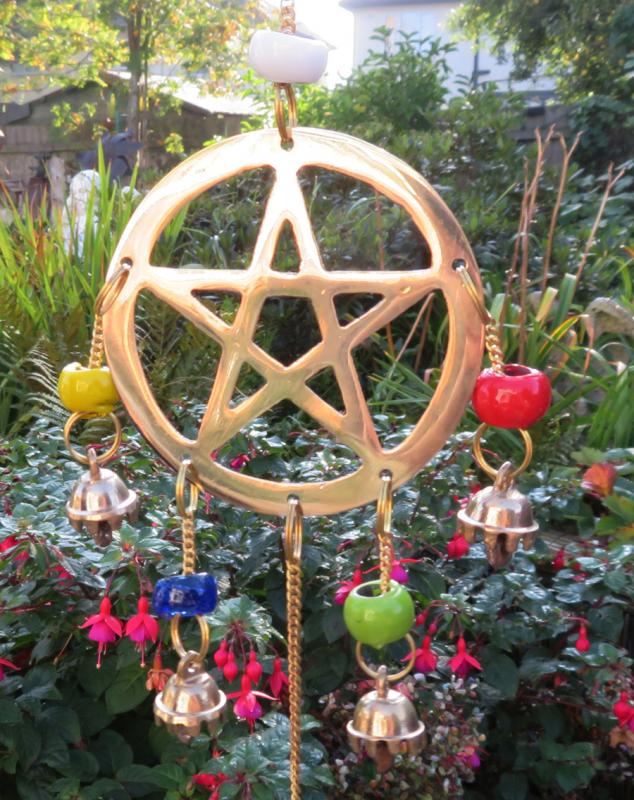 Pentacle Hanging Tibetan Bells Mobile