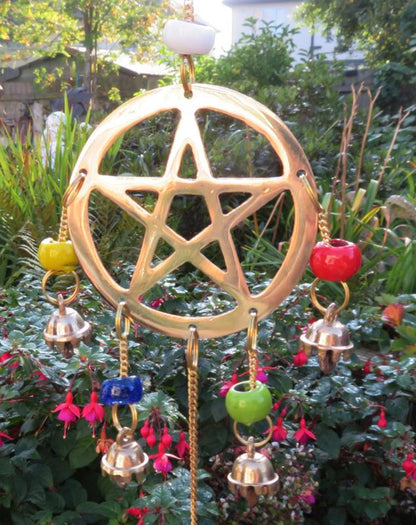 Pentacle Hanging Tibetan Bells Mobile
