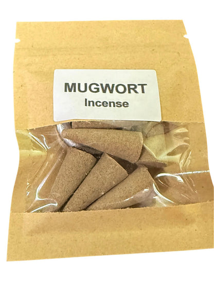 6x Mugwort Incense Cones with Ash Catcher