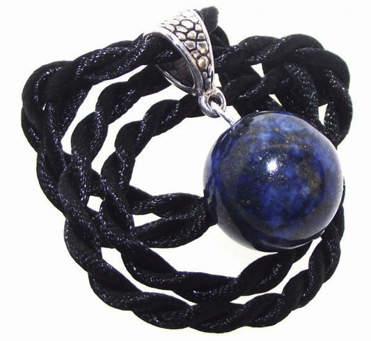 18mm Lapis Lazuli Gemstone Sphere Pendant