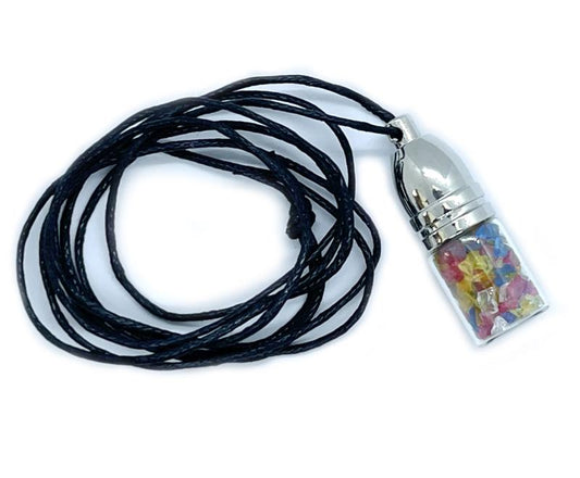 Mixed Chakra Mojo Bottle Pendant