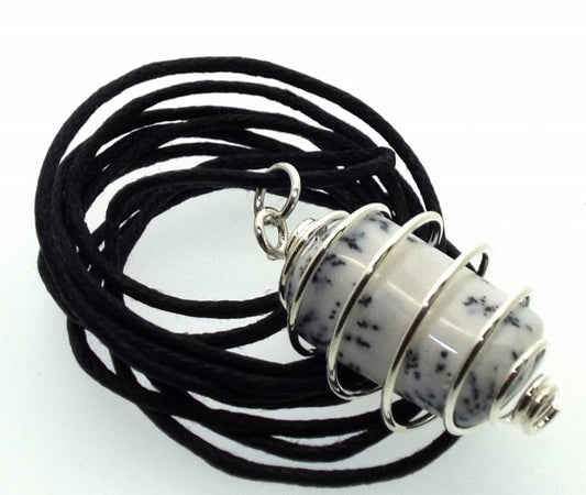 Merlinite Mini Gemstone Spiral Pendant
