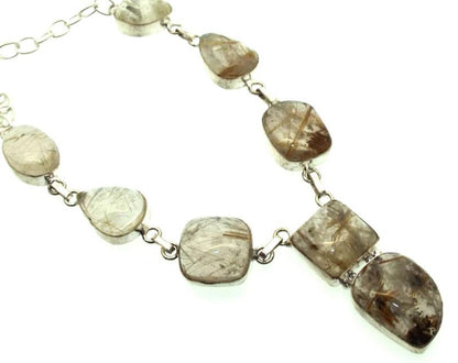Angel Hair Quartz Indian Silver Necklace