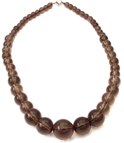Smoky Quartz Gemstone Bead Necklace