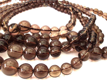 Smoky Quartz Gemstone Bead Necklace