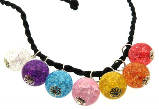 Interchangeable Crackle Quartz Chakra Necklace